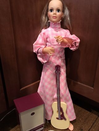Vintage Ideal Harmony Doll 1972 With Guitar And Amp.  Fantastic.