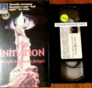 The Initiation - Vhs 1984 Rare Slasher Horror Sorority Vera Miles Clu Gulager