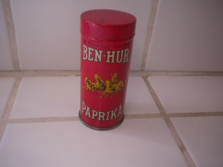 Vintage Rare Ben - Hur Spice Can Paprika 2 Oz.