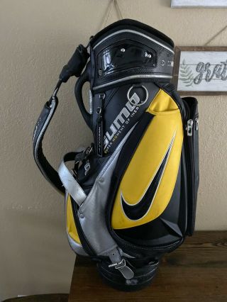 Rare Nike Sq Sumo2 5900 Tour Staff Golf Bag 10 " Yellow/black