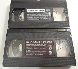 JANET JACKSON: DESIGN OF A DECADE,  RHYTHM NATION 1814 (2 VHS) MUSIC VIDEOS RARE 3