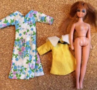 Dawn Clone Mego Dizzy Doll With Two Outfits Vintage 1970s