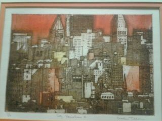 Vintage Carole Teller Nyc Hand Signed And Numbered 37/50 Etching