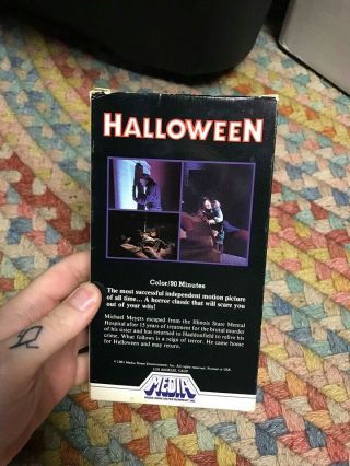 HALLOWEEN MEDIA HORROR SOV SLASHER RARE OOP VHS BIG BOX SLIP 2