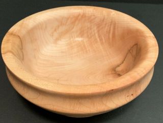 Vintage Hand Crafted 7” Wood Wooden Bowl Carved By Steve Bacon Rare