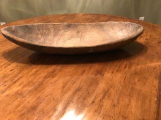 Carved Wooden Dough Bowl Primitive Wood Trencher Tray Rustic Home Decor 18 - 22