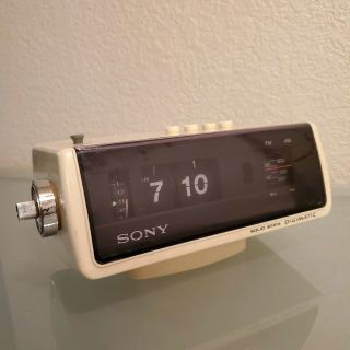 Rare Vtg Sony 8fc - 100w Solid State Digimatic Flip Clock Radio Alarm Mcm