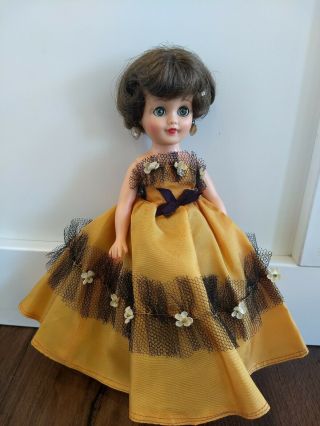 Vintage Vogue Jill Doll 1950s Gold And Black Tulle Dress