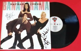 Bananarama - Nathan Jones - Rare 12 " 45 Record W Signed Album Cover - 1988