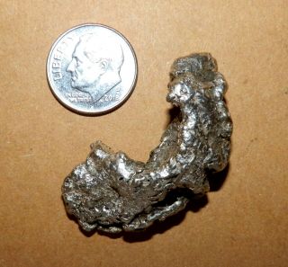 24.  09 Grams Rare Natural Silver Nugget From Colorado Better Than Gold