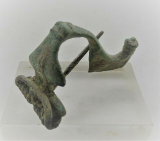 Ancient Roman Bronze Trumpet Type Fibula Brooch European Finds