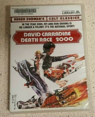 Death Race 2000 Dvd Rare Oop David Carradine.  Shout Factory.  Ex - Library Dvd.  R1