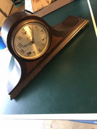 Antique Session Mantle Clock Wooden Case,  Running,  No Key,  Berkeley 28