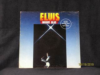 Elvis Presley " Moody Blue " Rare Black Vinyl 1st Press Lp Afl - 2428.  Near