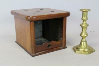 A Rare 18th - 19th C Mahogany Footwarmer From Virginia Tin Interior