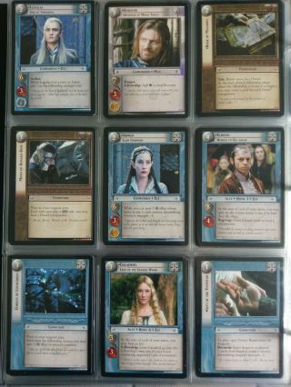 Lord Of The Rings Lotr Tcg Ccg Realms Elf Lords Full 42 Card Rare & Premium Set