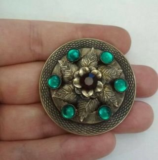 Antique Brass Buttons Of France And Many Stones
