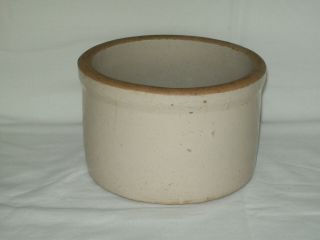 Small Primitive Stoneware Pottery Crock Comes In Vintage