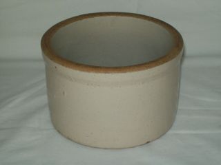 Small Primitive Stoneware Pottery Crock Comes in Vintage 2