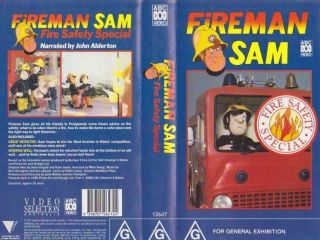 Fireman Sam Fire Safety Special Vhs Pal Video A Rare Find