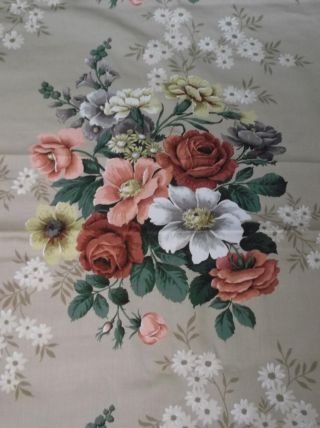 Vintage Sanderson Cookham Fabric 1950/1960 ' s Heavy Cotton Approx.  48 