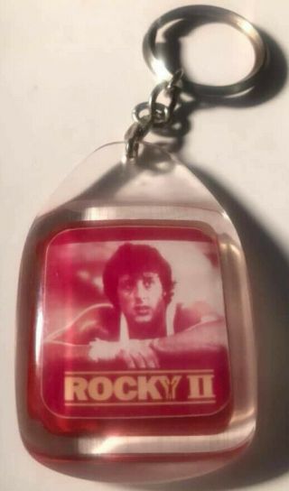 Rocky Ii Sylvester Stallone 2 Boxing Movie 1979 Keychain Rare Vintage