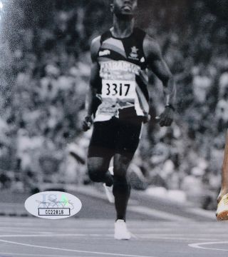 Autographed/ Signed Usain Bolt 8x10 Photo Olympic Gold JSA RARE Top Loader 3