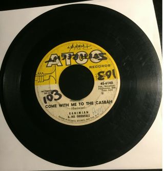 Ganimian & His Orientals / Come With Me To The Casbah,  Funny Valentine 45 Rare