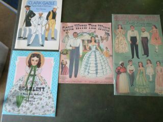Merrill Paper Doll Book - Gone With The Wind 1989 &1990 - Clark Gable - Scarlett