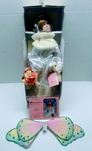 Vintage Paradise Galleries Flora Fairy W Wings 18 " Porcelain Doll Open Box