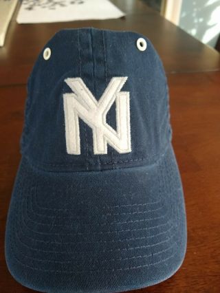 Rare Vintage Blue Marlin 1935 Negro League Ny Black Yankees Embroidered Hat Cap