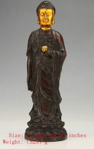 Unique Chinese Red Bronze Guanyin Statue Of The Old Craft Christmas Decoration