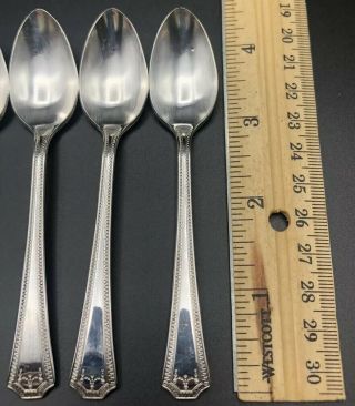 Set Of 8 Vintage NS Co National Silver ADAM Silverplate Demitasse Spoons 1917 2