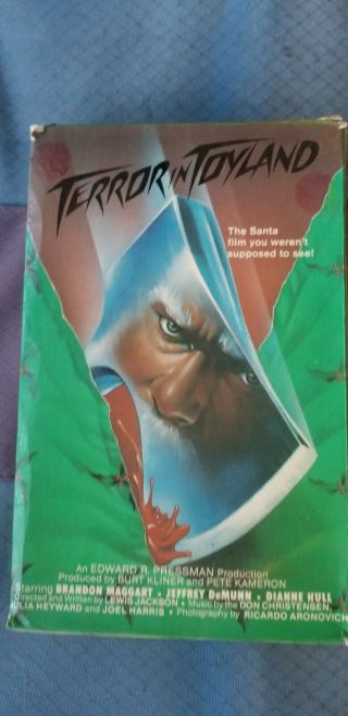Terror In Toyland Vhs (christmas Evil) Horror Rare Slasher Box,  Case,  Tape Cult