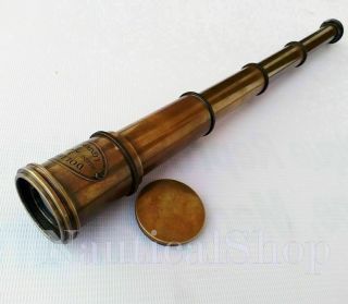 Antique Nautical Marine Telescope Brass Scope Collectible Scope Pirate Spyglass