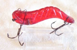 Vintage Doug English Plugging Shorty Shrimp Lure 04/01/19pot Red