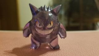 Vintage Gengar Tomy Pokemon Figure Clear Purple Translucent Rare Nintendo Cgtsj