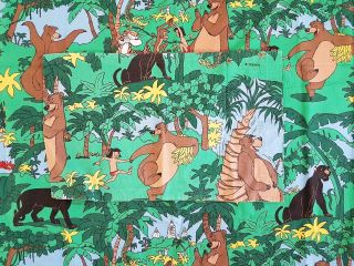 Vtg Disney Jungle Book Duvet Cover Pillow Case Set Bedding Sheets Rare Kids