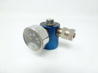 Rare Gloss Blue Smart Parts Impulse Vertical Adapter Asa & Mini Pressure Guage 2