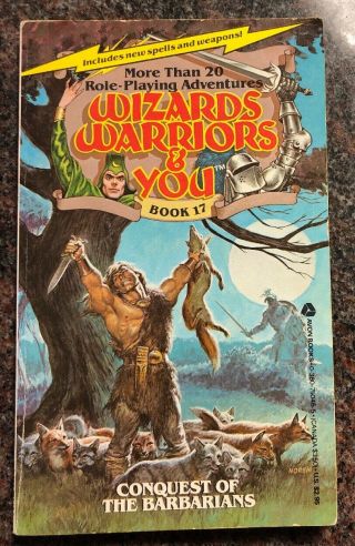 Wizards Warriors & You 17 Conquest Of Barbarians Rare First Printing 1986 D&d
