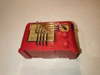 Vintage Art Deco Fada Mini Antique Clock Radio Red Color ? Not For Part