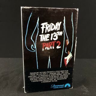Friday The 13th Part 2 Beta Betamax - Not Vhs - Rare W Box
