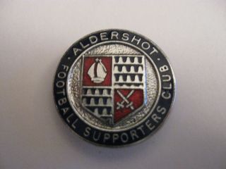 Rare Old Aldershot Football Supporters Club (2) Enamel Buttonhole Badge