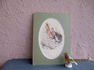 Vintage Beatrix Potter Illustration Of Peter Rabbit And Bejamin Bunny 1988 Ed.