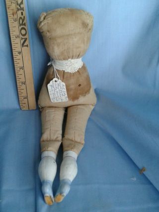 Antique/vintage Bisque Porcelain Doll,  Cloth Body