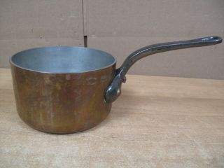 Antique E.  Dehillerin 4 ⅞” Copper Butter Pan Pot Hammered France