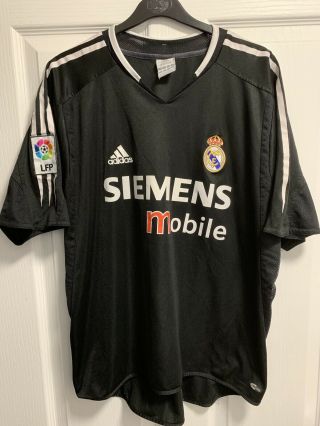 2004/2005 Real Madrid Away Football Shirt Adidas Large Men 