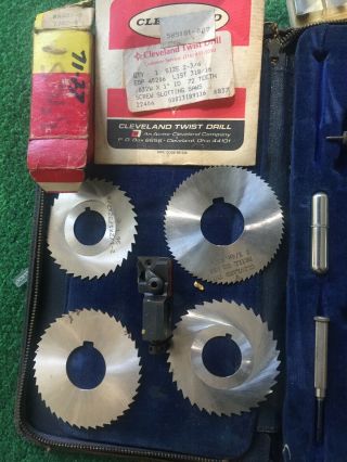 Antique Old Vintage Machining Tools Rare Small Caliper,  4 Slotting Saws,  Etc.
