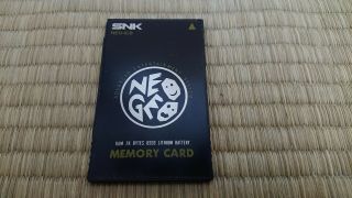 Neo Geo Aes Memory Card Great Rare