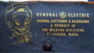 Antique Welding Division General Electric Leather Pouch W/ Lens Salesman Sample?